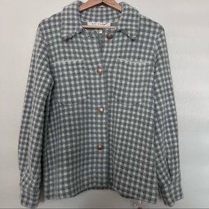 Max Studio Pocket Plaid Shacker Size S Price Firm